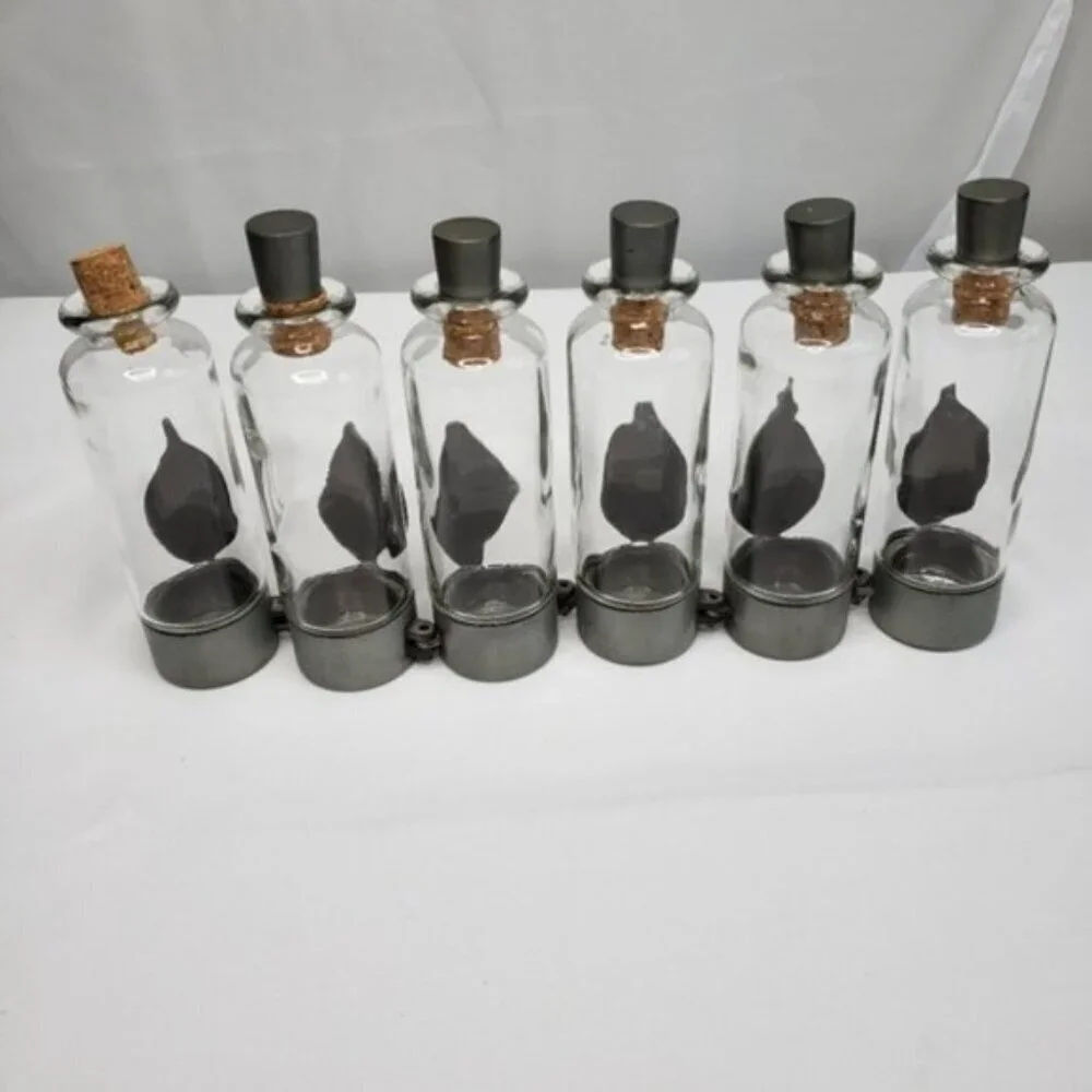 Unique Jars Spice Witchy Goth Silver Tone 6 Jars Kitchen Spells - Picture 2 of 16